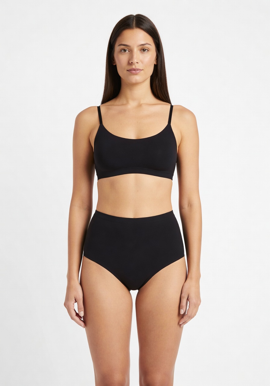 High-Waist Cotton Brief